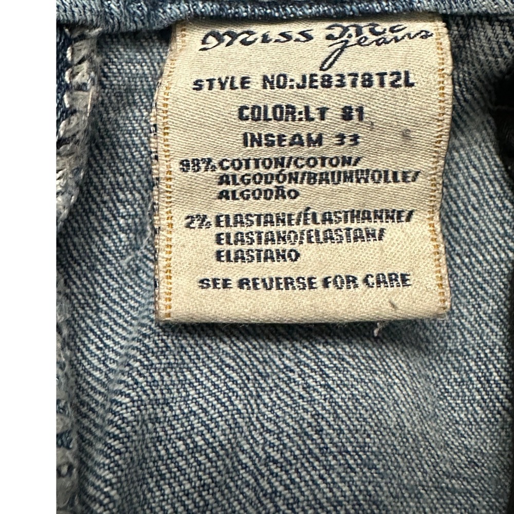Miss Me Womens Signature Straight Leg Jeans Light Wash Size 29 - Picture 6 of 7